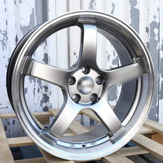 ADVAN Racing GT Style Wheels Hyper Black Machined Lip | AVN-1