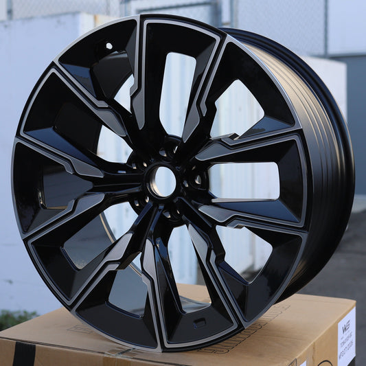 954 Aerodynamic Style Wheels Black Machine Face | MS20