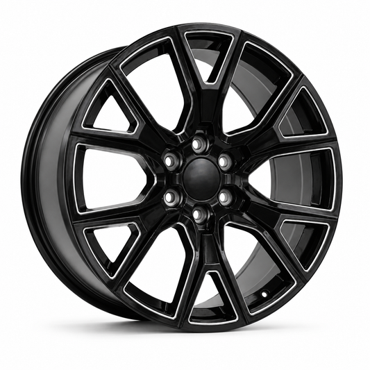 Sierra Yukon Style Wheels Black Milled | GM05