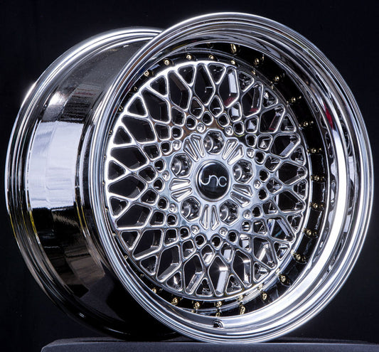 JNC045 Platinum w/ Gold Rivets