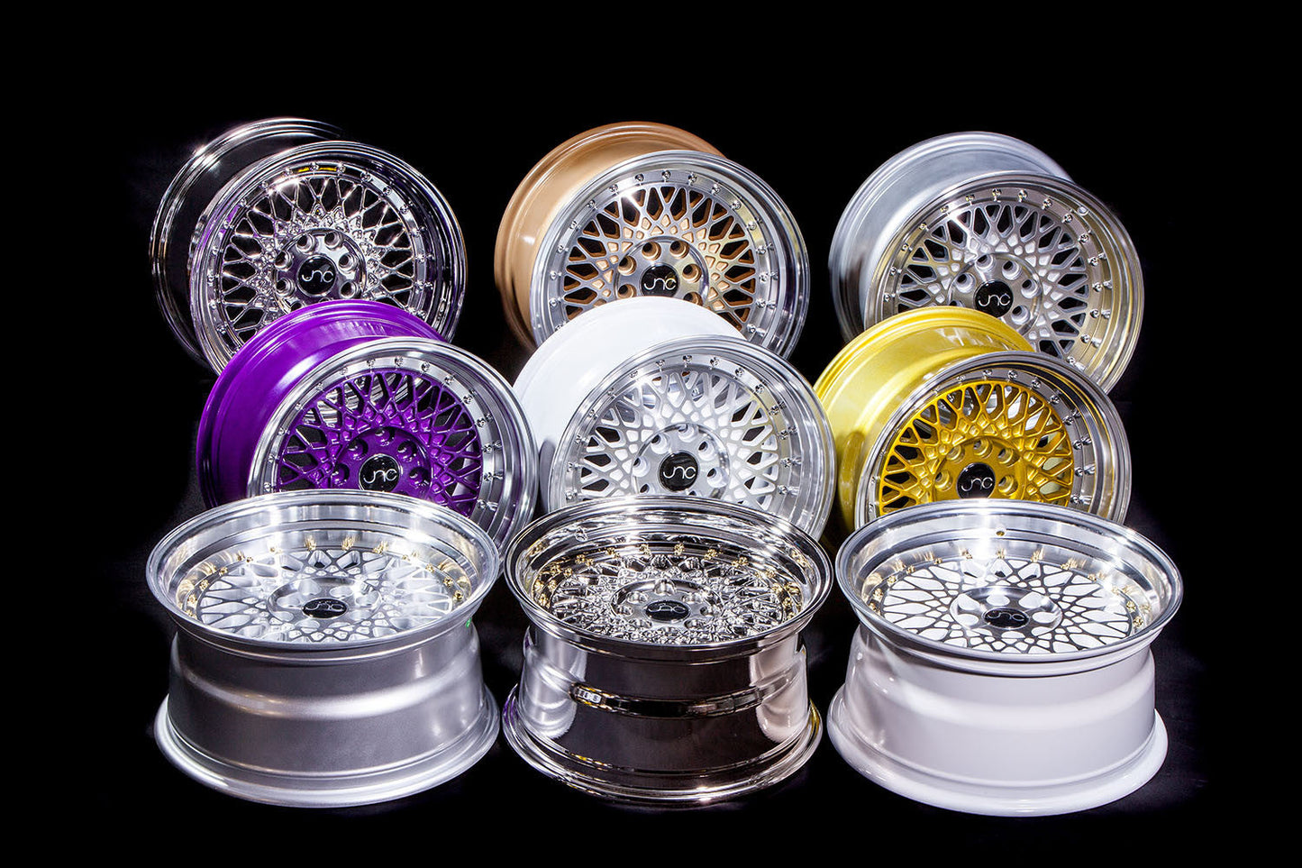 JNC031 Silver Machined Face(Chrome Rivets)