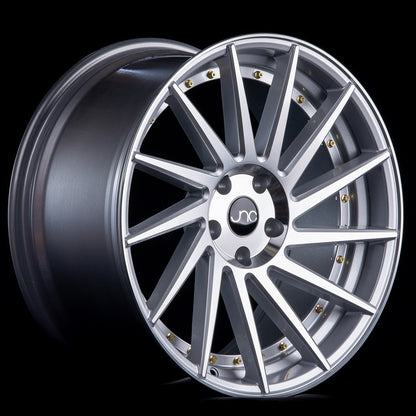 JNC051 Silver Brushed /Gold Rivets