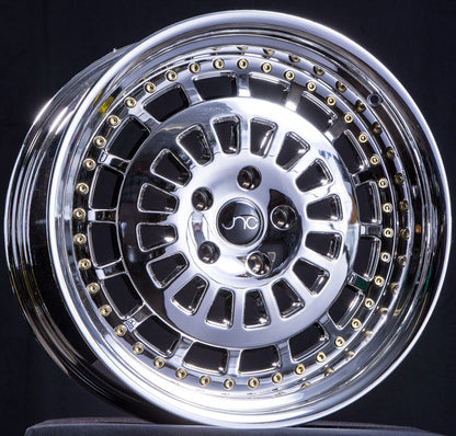JNC046 Platinum w/ Gold Rivets