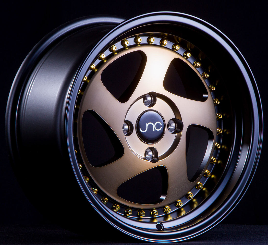 JNC034 Matte Bronze Black Lip Gold Rivets