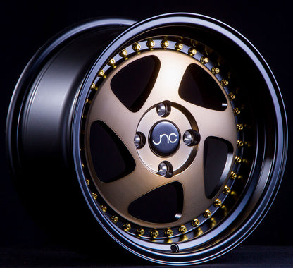 JNC034 Matte Bronze Black Lip Gold Rivets