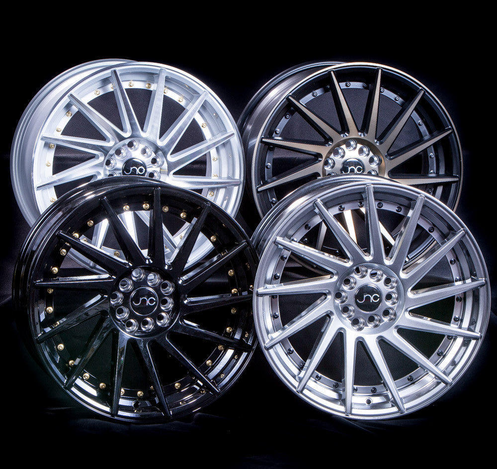 JNC051 Gloss Black/Gold Rivets