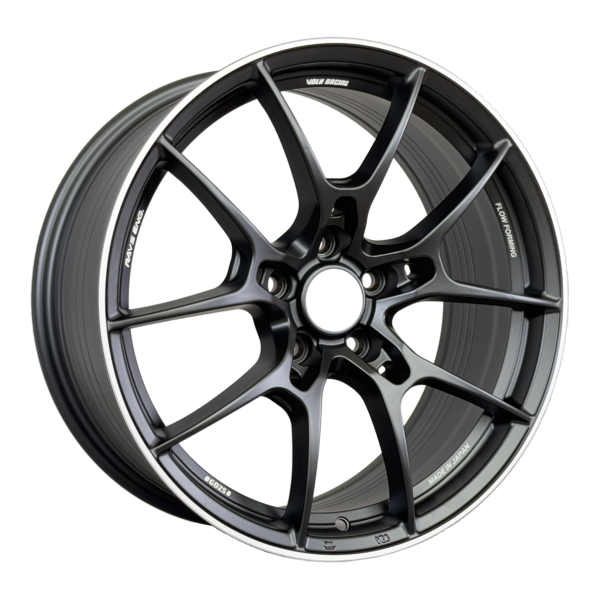 VOLK RAYS G025 Style Wheels Matte Black Machined Lip | RA-2