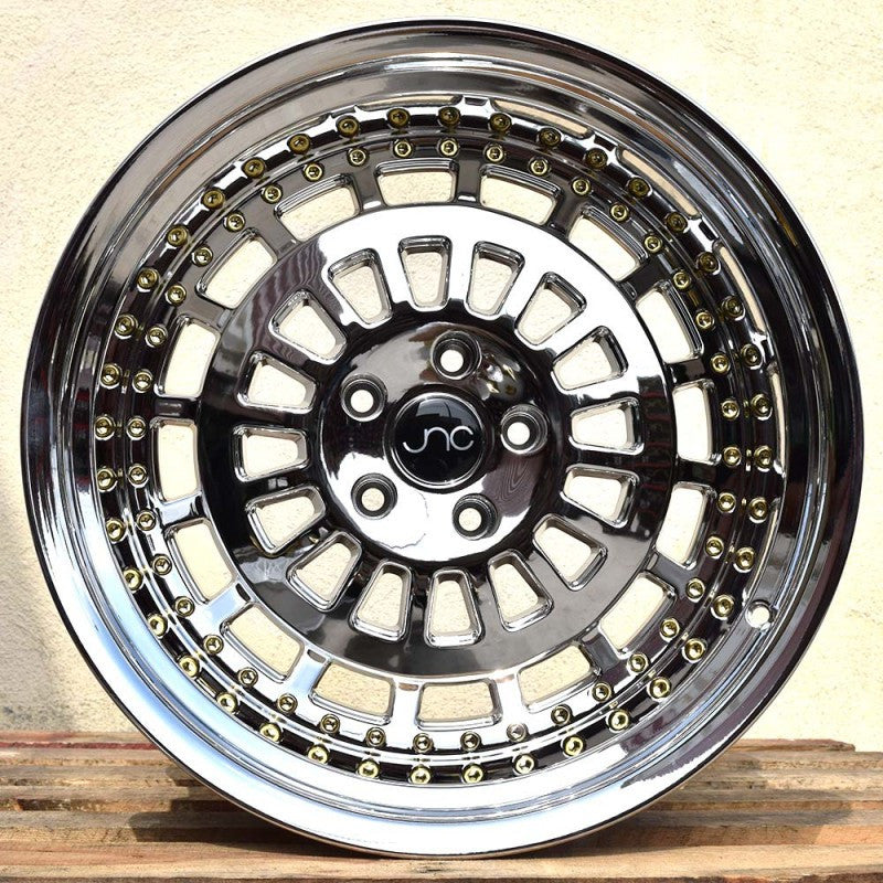 JNC046 Platinum w/ Gold Rivets