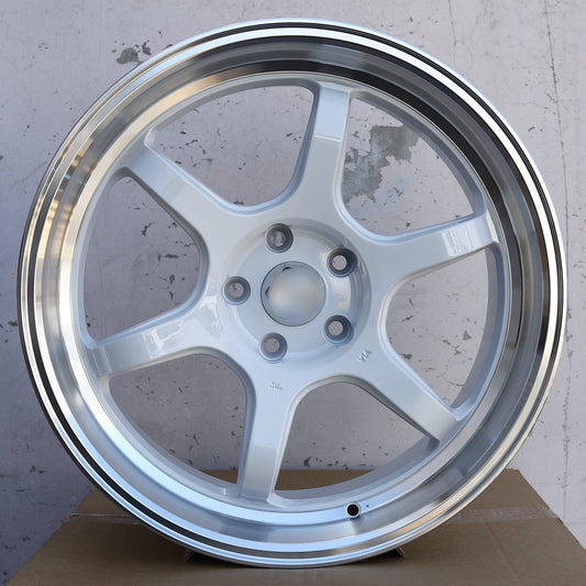 ADVAN RG-D2 Style Wheels White Machined Lip | AVN-2