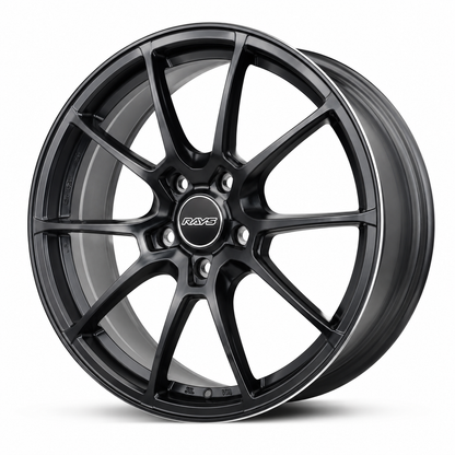 VOLK RAYS G025 Style Wheels Matte Black Machined Lip | RA-2