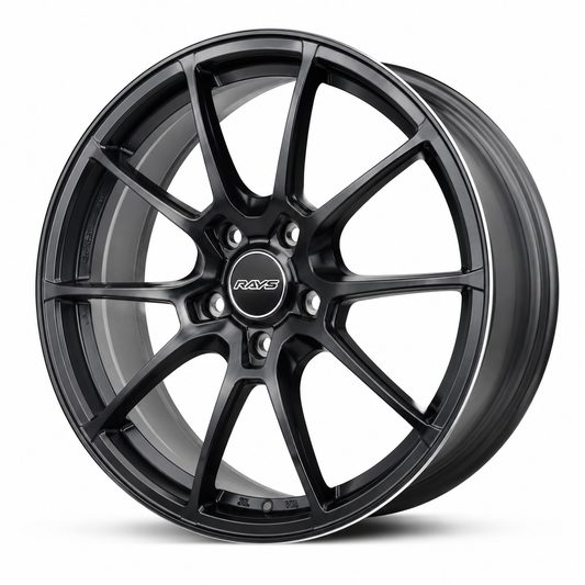 VOLK RAYS G025 Style Wheels Matte Black Machined Lip | RA-2