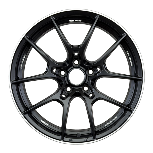 VOLK RAYS G025 Style Wheels Matte Black Machined Lip | RA-2