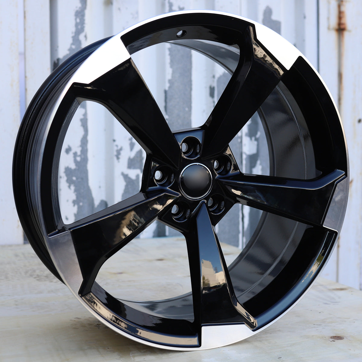 Aftermarket Wheels Black Machine Face | AU05