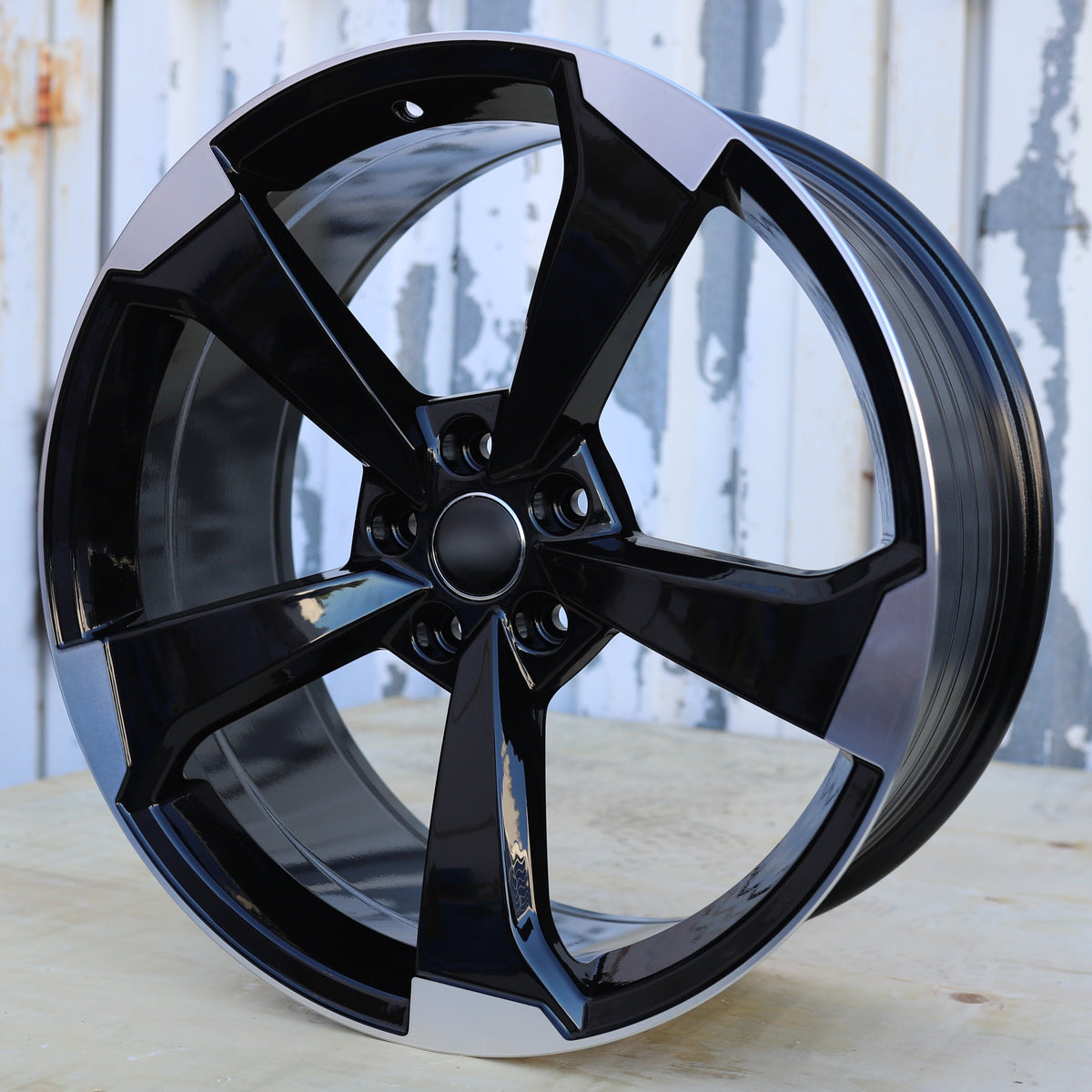 Aftermarket Wheels Black Machine Face | AU05