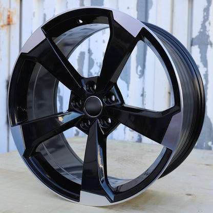 Aftermarket Wheels Black Machine Face | AU05