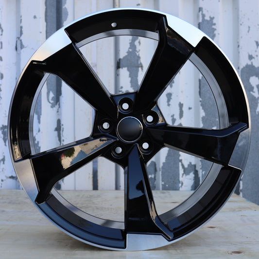 Aftermarket Wheels Black Machine Face | AU05