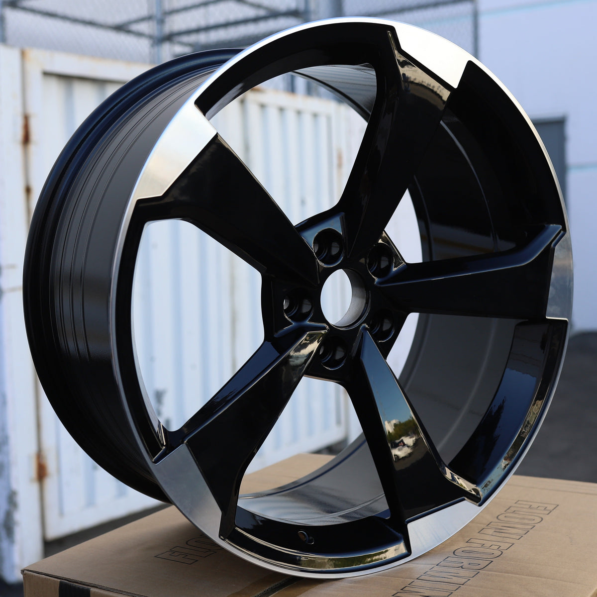 RS3 ROTOR Style Wheels Black Machine Face | AU02