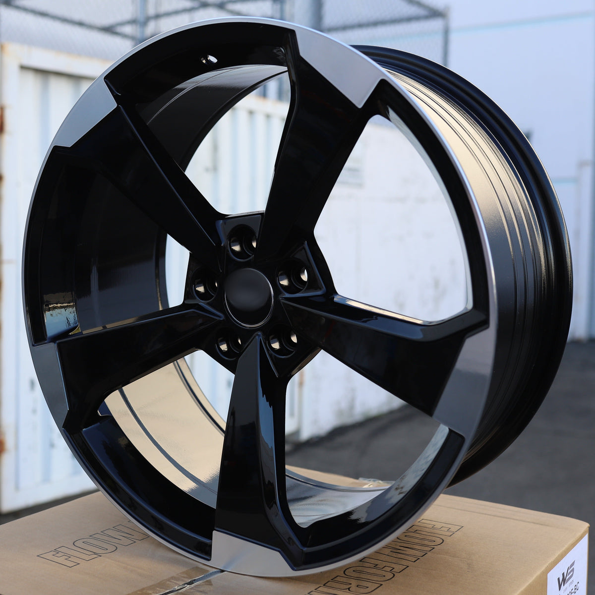 RS3 ROTOR Style Wheels Black Machine Face | AU02