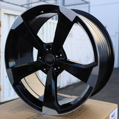 RS3 ROTOR Style Wheels Black Machine Face | AU02
