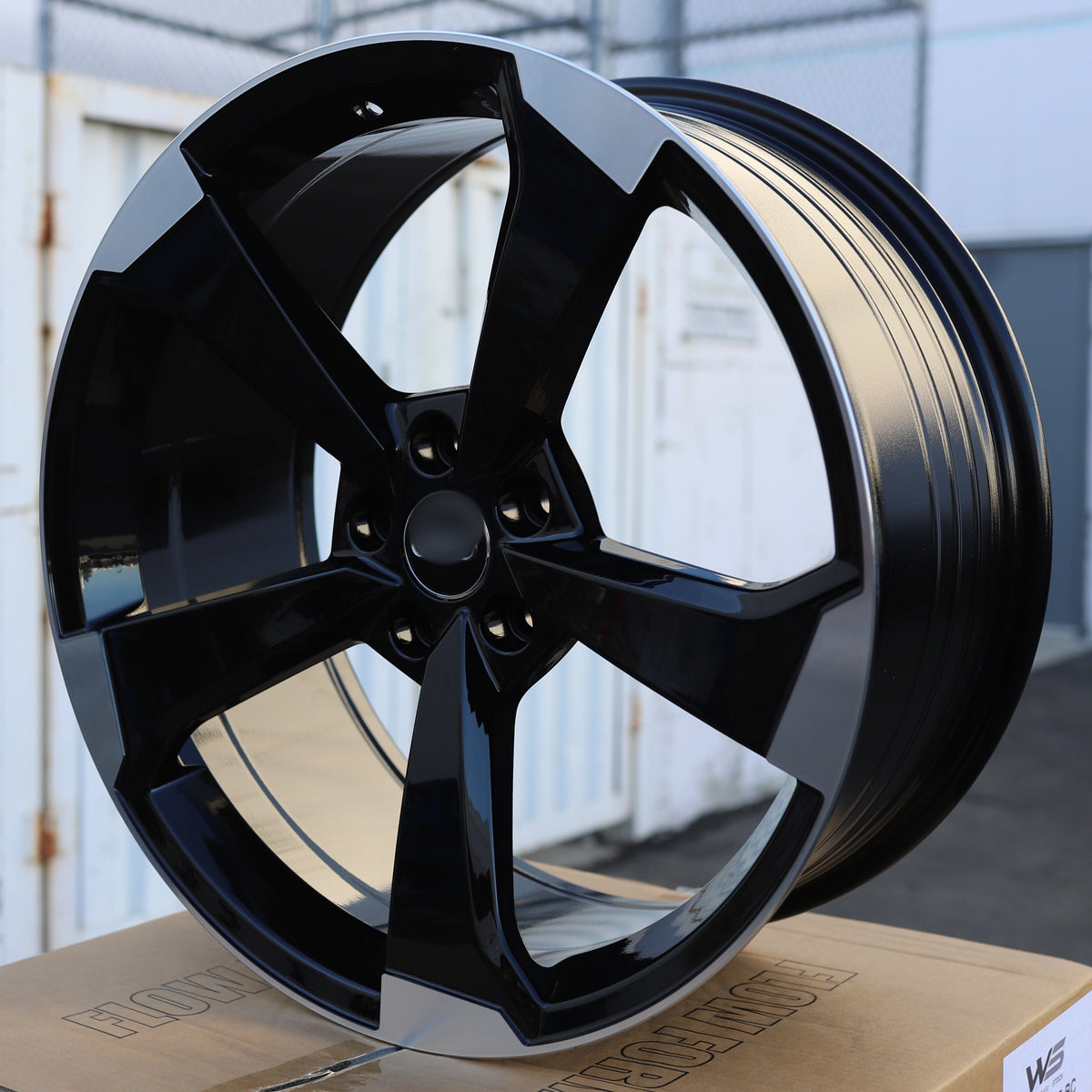 RS3 ROTOR Style Wheels Black Machine Face | AU02