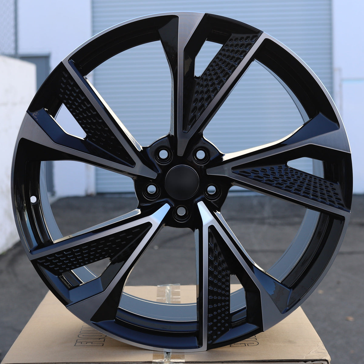 RS7 Style Multi-Spoke Wheels Black Machine Face | AU04