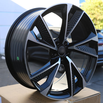RS7 Style Multi-Spoke Wheels Black Machine Face | AU04