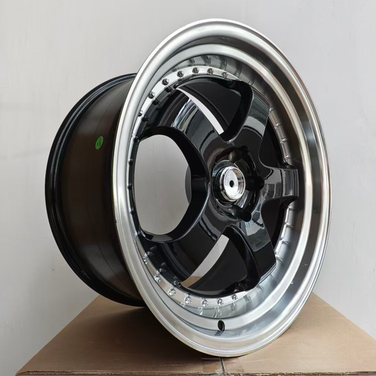 WORK MEISTER S1 Style Wheels Gloss Black w/ Machine Lip | WKS-2