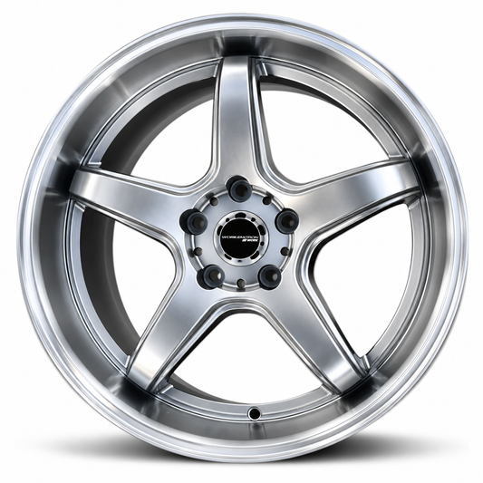 WORK EMOTION T5R Style Wheels Hyper Black Machined Lip | WKS-6