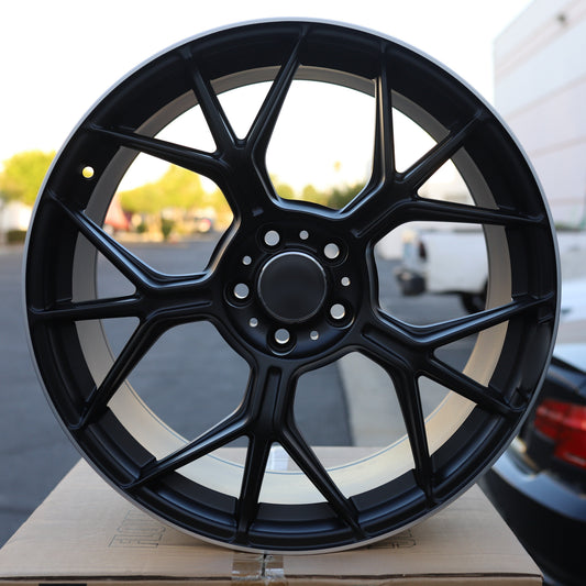 AMG GT63S Style Wheels Matte Black Machined Lip | MB13