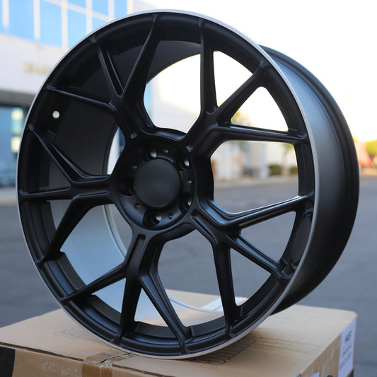 AMG GT63S Style Wheels Matte Black Machined Lip | MB13