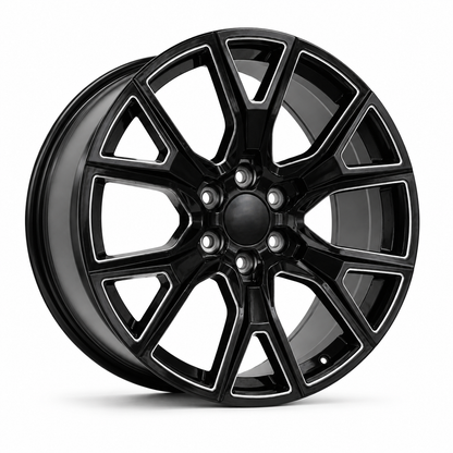Sierra Yukon Style Wheels Black Milled | GM05