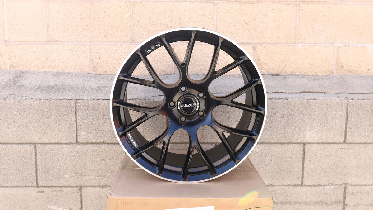 VOLK RAYS G16 Style Wheels Satin Black Machined Lip | RA-3